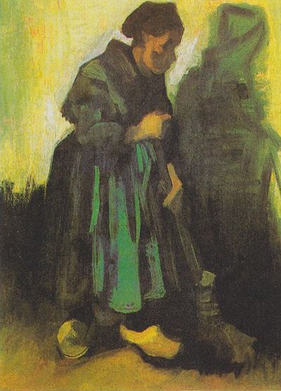 Vincent Van Gogh Peasant woman , sweeping the floor